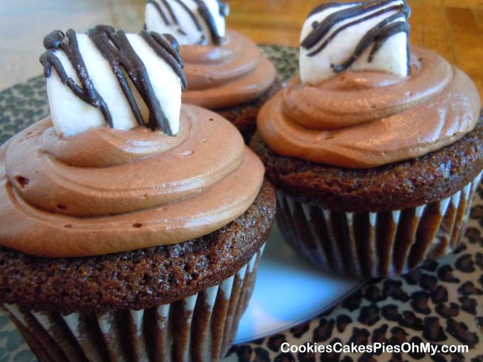 Chocolate Cupcakes with Chocolate Marshmallow