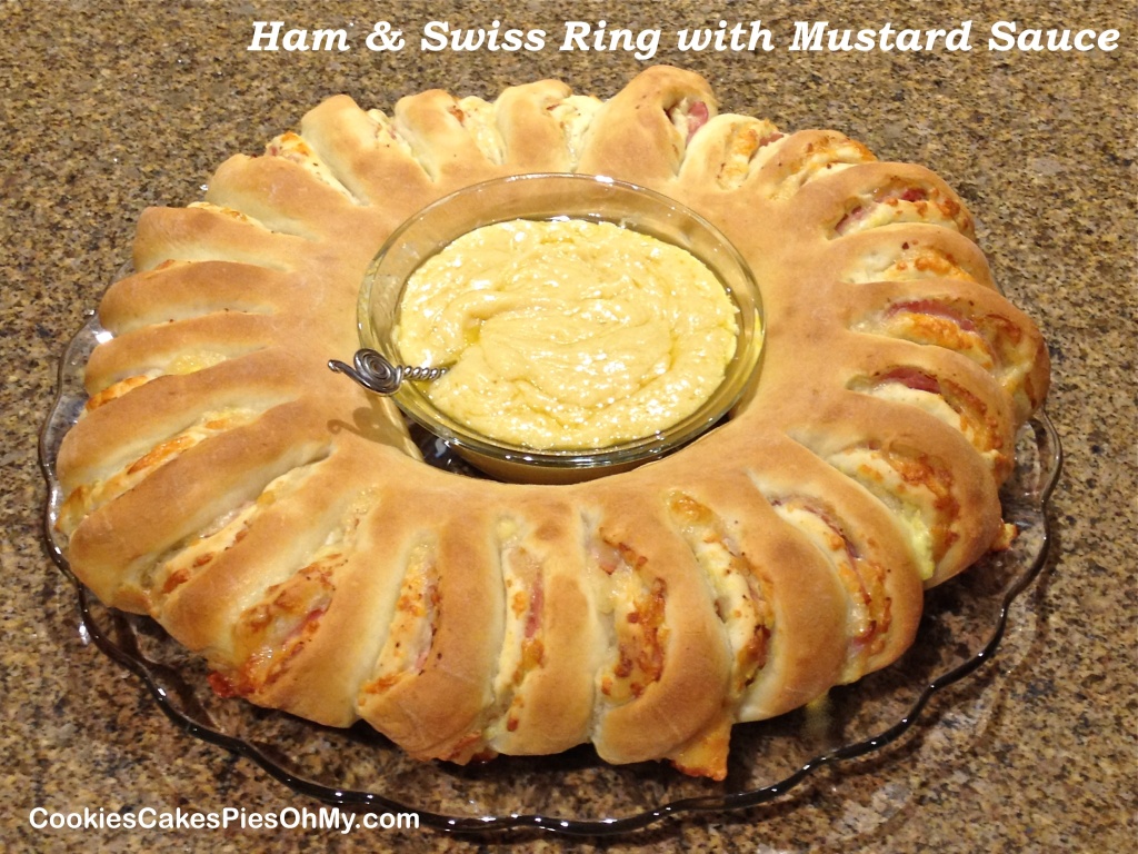 Ham & Swiss Ring with Mustard Sauce