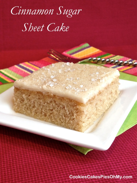 Cinnamon Sugar Sheet Cake